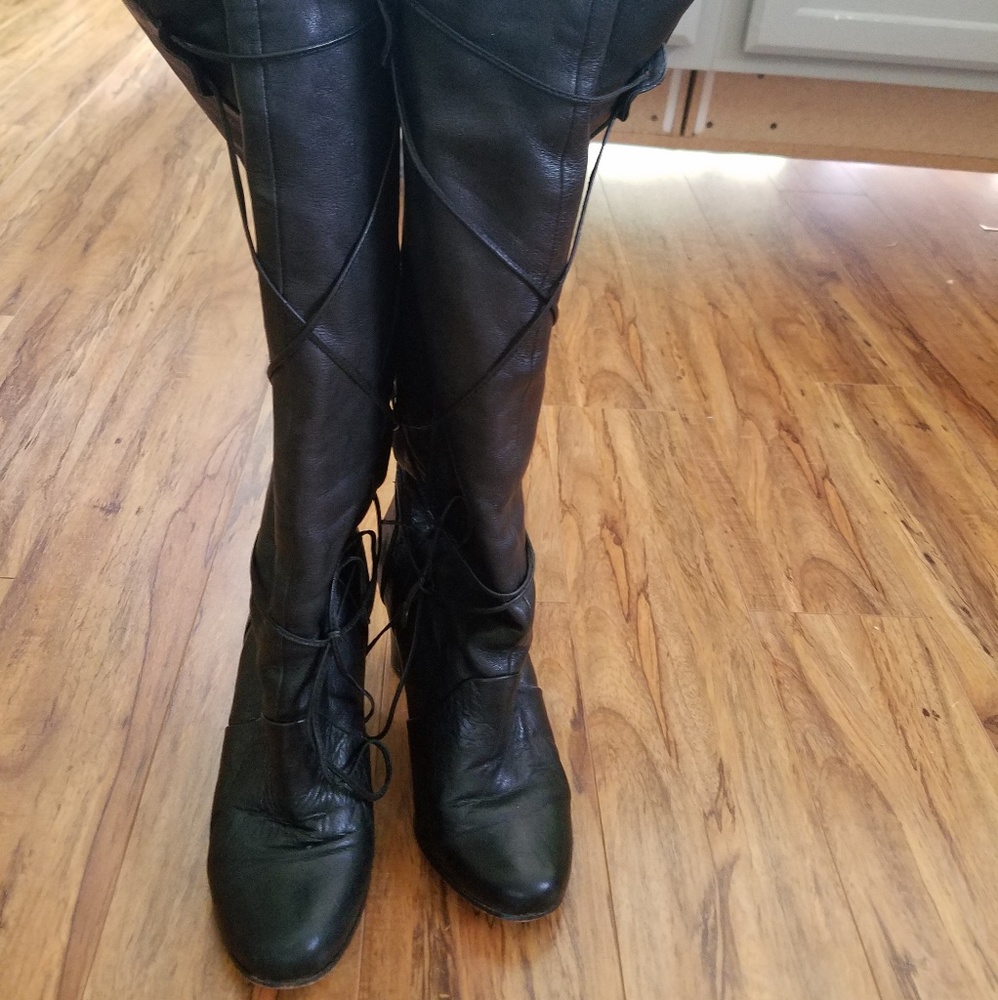 Dolce Vita tall black leather boots